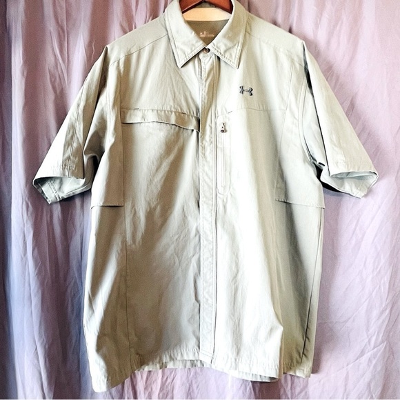 Under Armour Light Weight Performance Fishing Outdoor Button Down Shirt - Picture 1 of 6